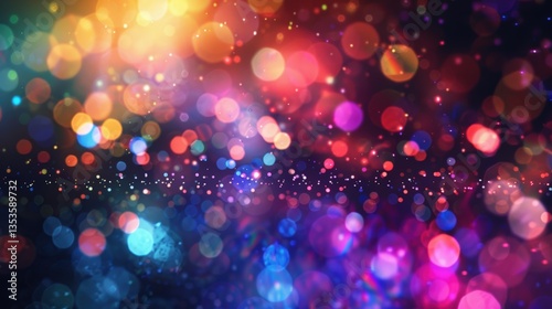 Colorful abstract bokeh lights background