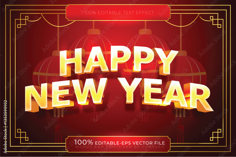 Fototapeta premium creative text happy chinese new year