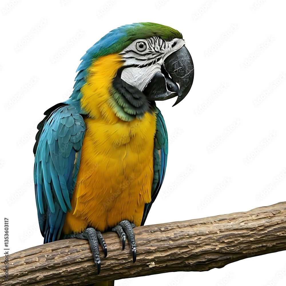 Fototapeta premium Parrot birds images of white background.