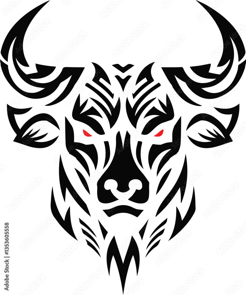 Fototapeta premium Head of bull vector design