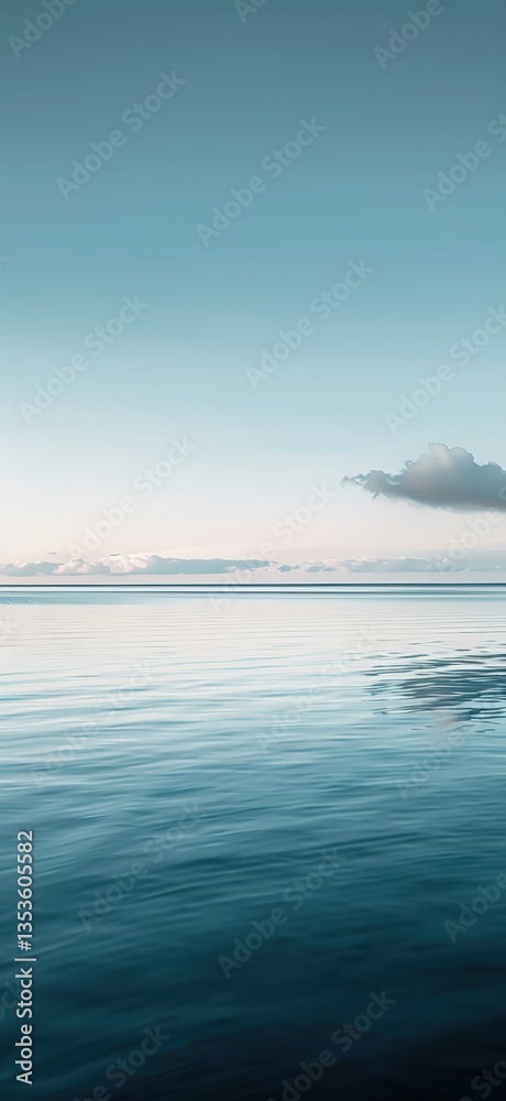Obraz premium Calm waters under a serene blue sky