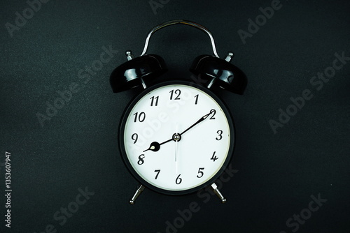 Wallpaper Mural Alarm clock with space copy for text message on black background Torontodigital.ca