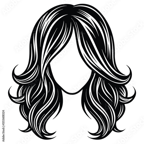 Woman heads in profile. Beautiful female faces profiles, black silhouette outline avatars, anonymous portraits with hairstyle vector