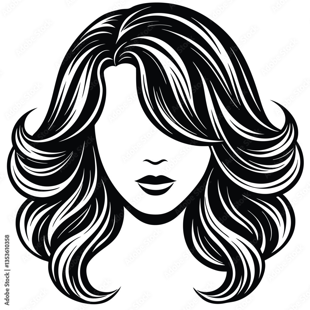 hairstyles for women. Collection of black silhouette of hairstyles for girls hairstyles for women. Collection of black silhouette of hairstyles for girls