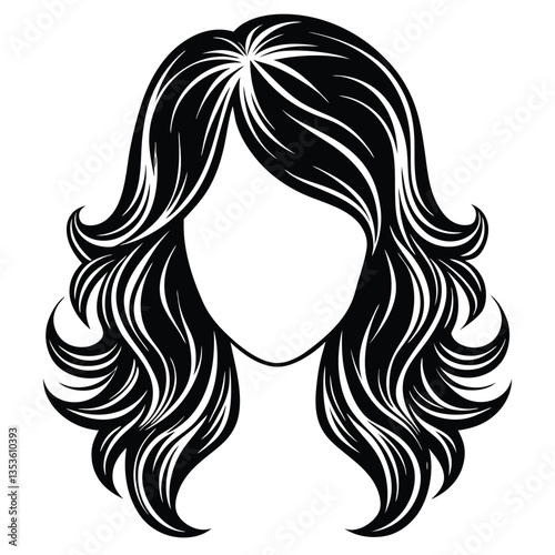 black silhouettes of hairstyles for girl