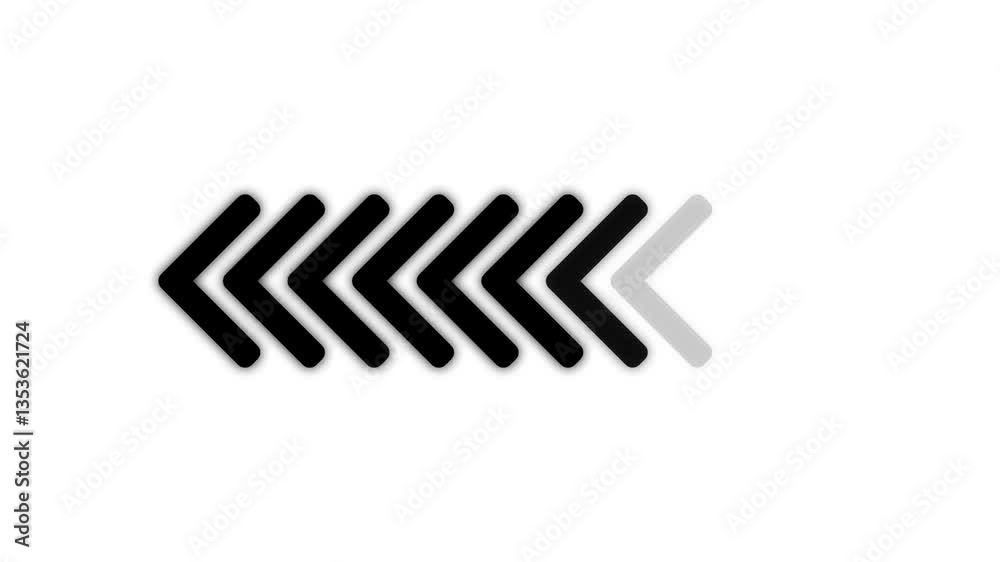 Animated looping swipe left white arrow pointing to the right isolated on a background arrows animations Left-direction arrow. Left directional arrow background illustration digital concept Animated looping swipe left white arrow pointing to the right isolated on a background arrows animations Left-direction arrow. Left directional arrow background illustration digital concept