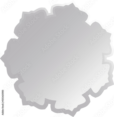 Glass White Morphism Gradient Icon. Clean Minimalist Symbol with Glossy Effect