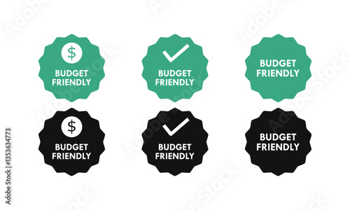 Budget Friendly design logo template illustration