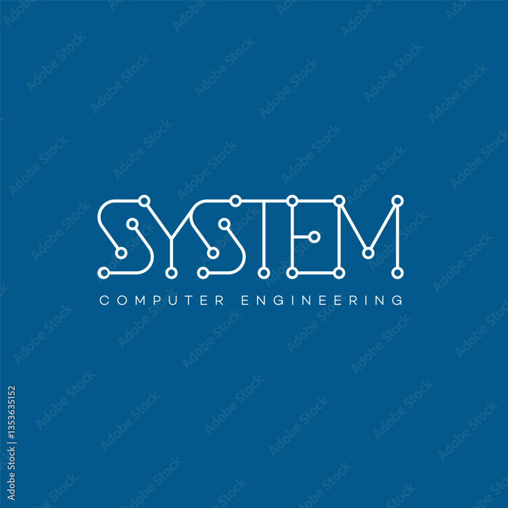 Fototapeta premium System lettering logo