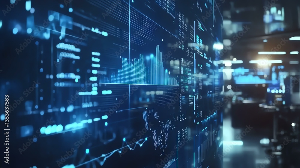 Business financial concept Futuristic data analysis visualization interface. Business financial concept Futuristic data analysis visualization interface.