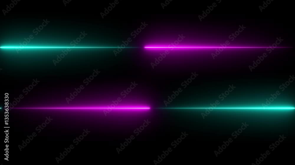 abstract neon red technology motion background with glowing laser beams. Seamless loop Light neon laser line abstract motion