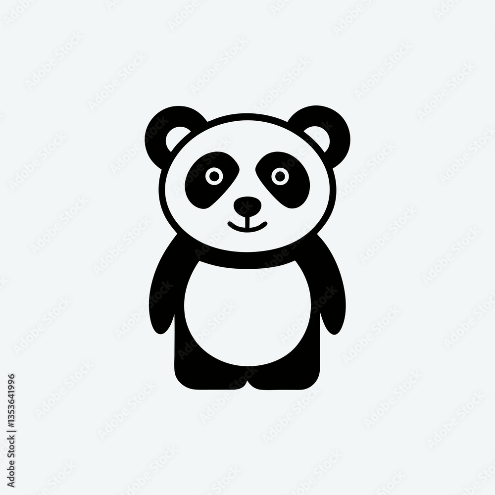 Naklejka premium Panda icon vector illustration 