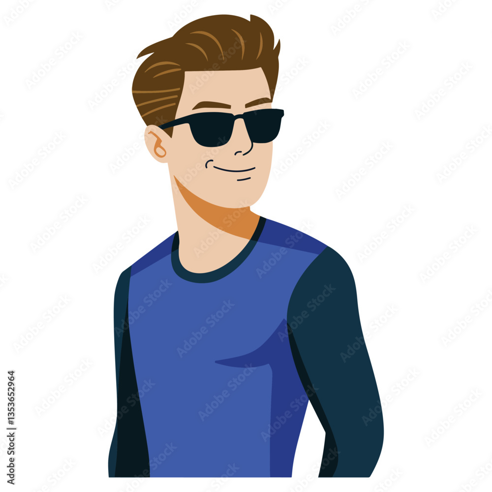 Portrait of a young man avatar. Vector illustration in a clean, modern style, ideal for profile pictures or character design. Simple, clear lines for a professional or casual look. Portrait of a young man avatar. Vector illustration in a clean, modern style, ideal for profile pictures or character design. Simple, clear lines for a professional or casual look.