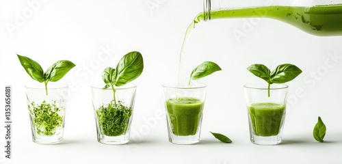 Wallpaper Mural Fresh Basil Smoothie Stages Torontodigital.ca