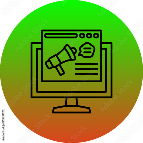 Digital advertising Icon