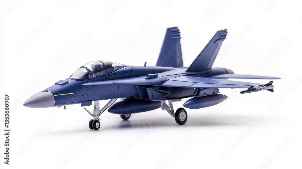 detailed model of military jet, showcasing sleek lines and modern design. aircraft features blue gray color scheme, emphasizing its aerodynamic detailed model of military jet, showcasing sleek lines and modern design. aircraft features blue gray color scheme, emphasizing its aerodynamic