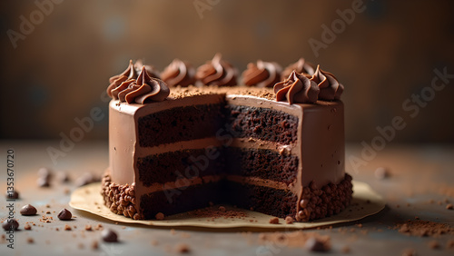 Delightful Chocolate Cake with Creamy Frosting