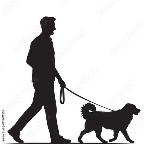 Men and Dog vector