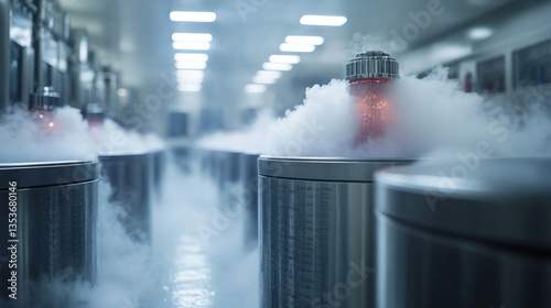 Liquid nitrogen cryogenic storage system, chemistry lab freezers preserving biological and chemical samples for advanced research