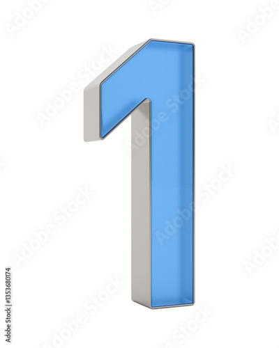 Number one on white backgro...