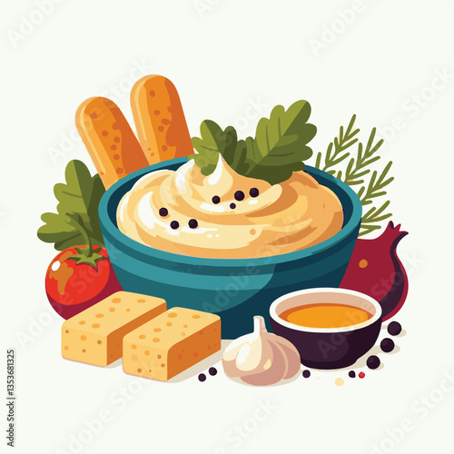 cuisine, eggplant, food, arabic, appetizer, vegetarian, traditional, babaganoush, hummus, turkish, dip, vegetable, lebanese, mediterranean, parsley, ganoush, snack, baba, arabian, healthy, aubergine, 