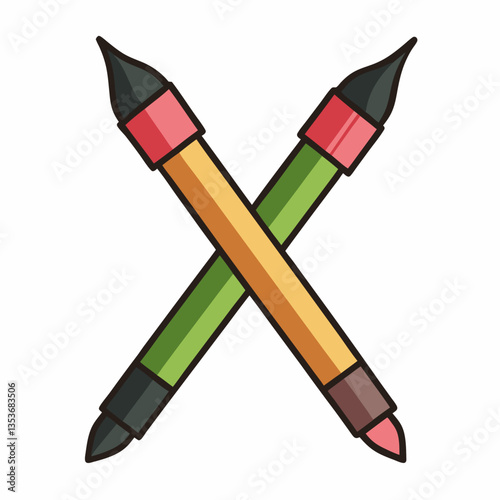 dual tip brush markers for artistic notes 
