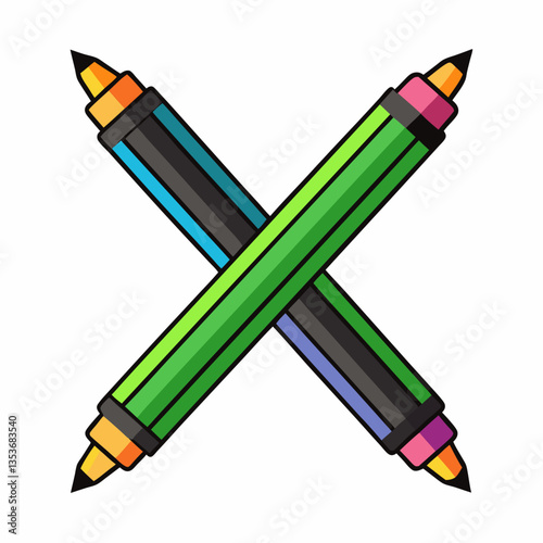 dual tip brush markers for artistic notes 