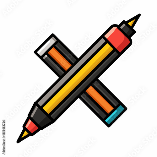 dual tip brush markers for artistic notes 
