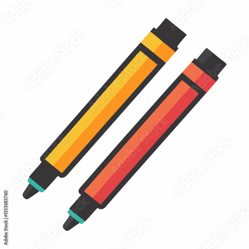dual tip brush markers for artistic notes 