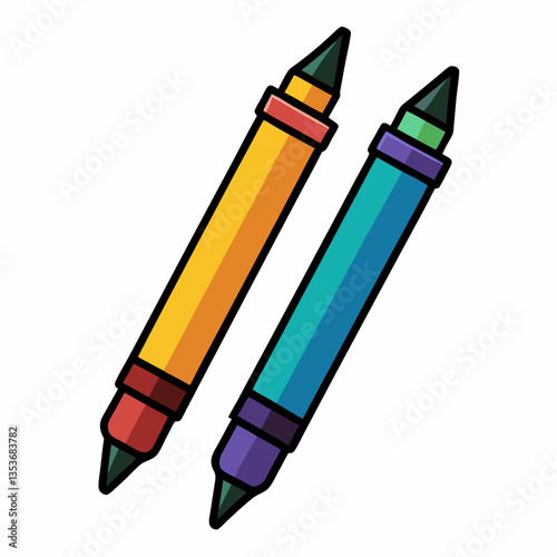 dual tip brush markers for artistic notes 