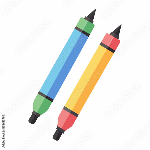 dual tip brush markers for artistic notes 