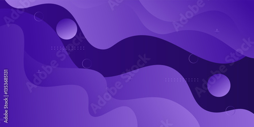 Blue gradient geometric business banner design. Creative banner design with wave shape. Vector eps10