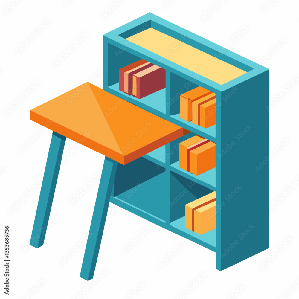collapsible study table with built in storage