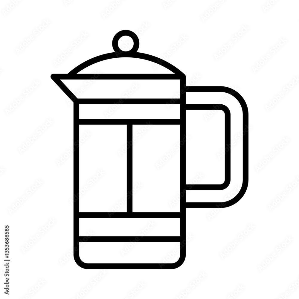 Obraz premium French Press Icon