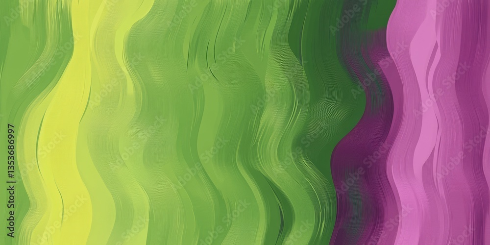 Abstract green and purple wave patterns create a vibrant visual effect in an artistic background Abstract green and purple wave patterns create a vibrant visual effect in an artistic background