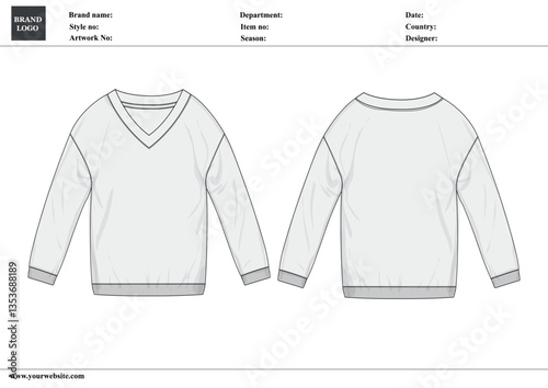 Regular fit Short sleeve basic t shirt vector template for ladies and baby girls. Technical fashion flat sketch with crew neckline illustration mock up front, back
