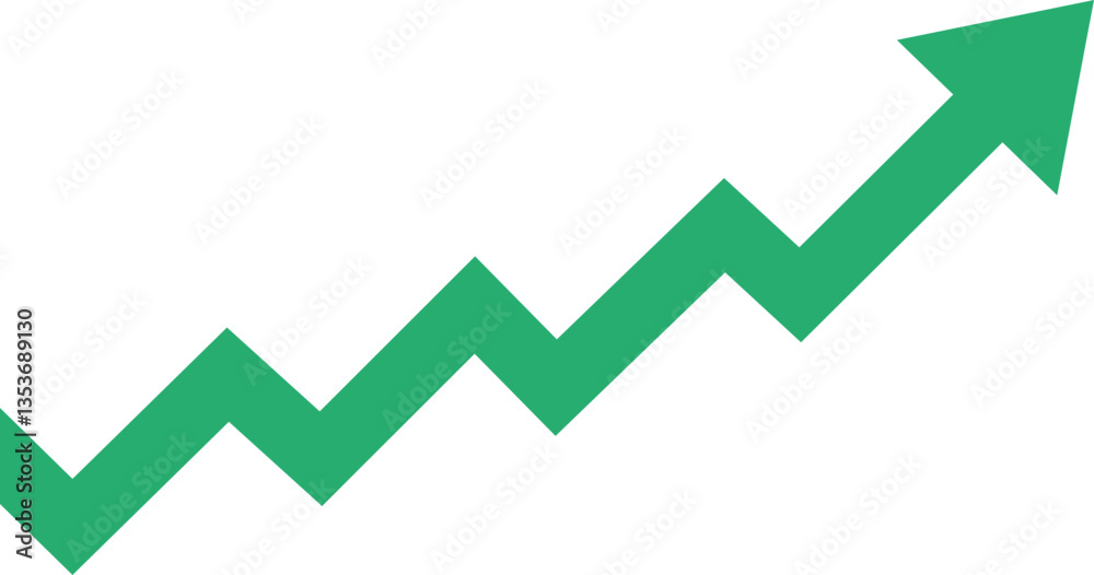 Green graph with arrow Green graph with arrow