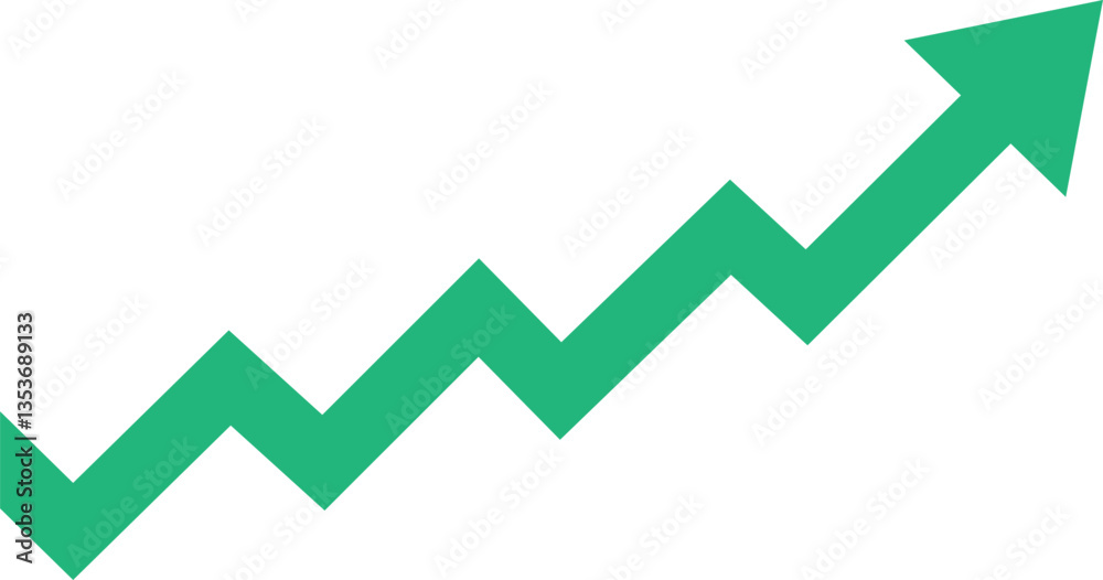 Green graph with arrow Green graph with arrow