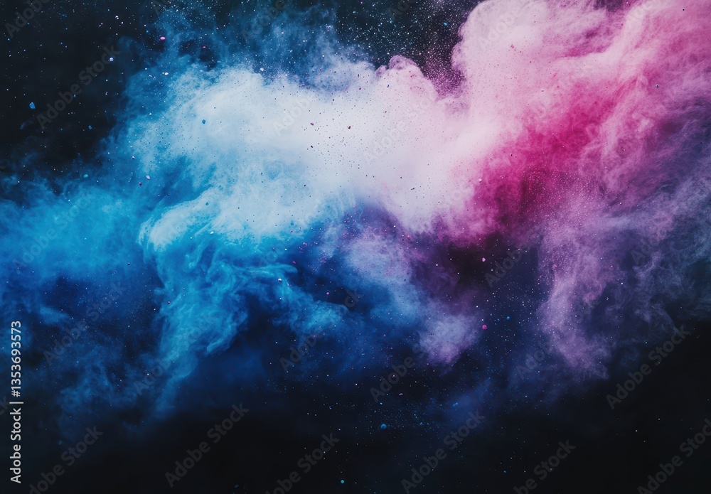 Fototapeta premium Abstract Cosmic Clouds with Vibrant Pink and Blue Hues Creating a Mystical Atmosphere for Artistic or Creative Projects