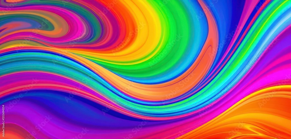 Vibrant, swirling abstract waves in rainbow hues, waves, vibrant colors Vibrant, swirling abstract waves in rainbow hues, waves, vibrant colors