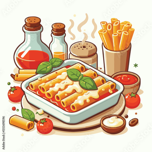 italian, food, sauce, cheese, pasta, dish, ziti, cuisine, tomato, plate, baked, meal, casserole, lunch, homemade, mozzarella, restaurant, basil, dinner, marinara, kitchen, parmesan, cooked, culture, t