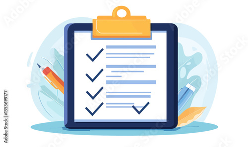 Minimalist Online Employment Contract Checklist Vector with Checkboxes for Task Completion