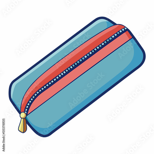 compact pencil case with zipper closure