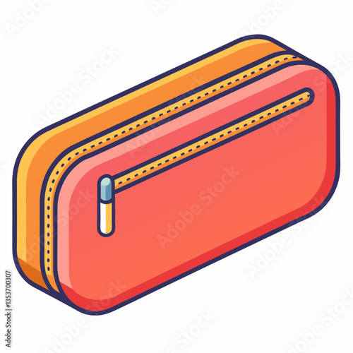 compact pencil case with zipper closure