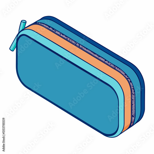 compact pencil case with zipper closure