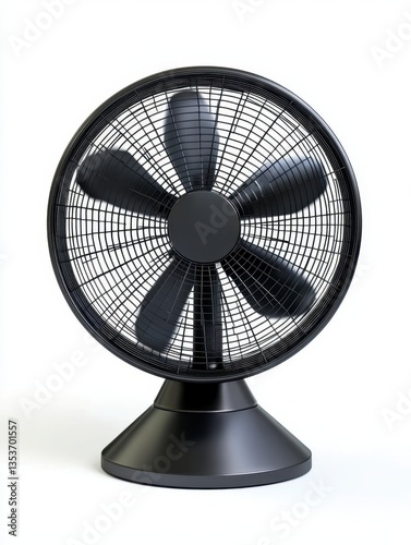 Modern Black Table Fan Design