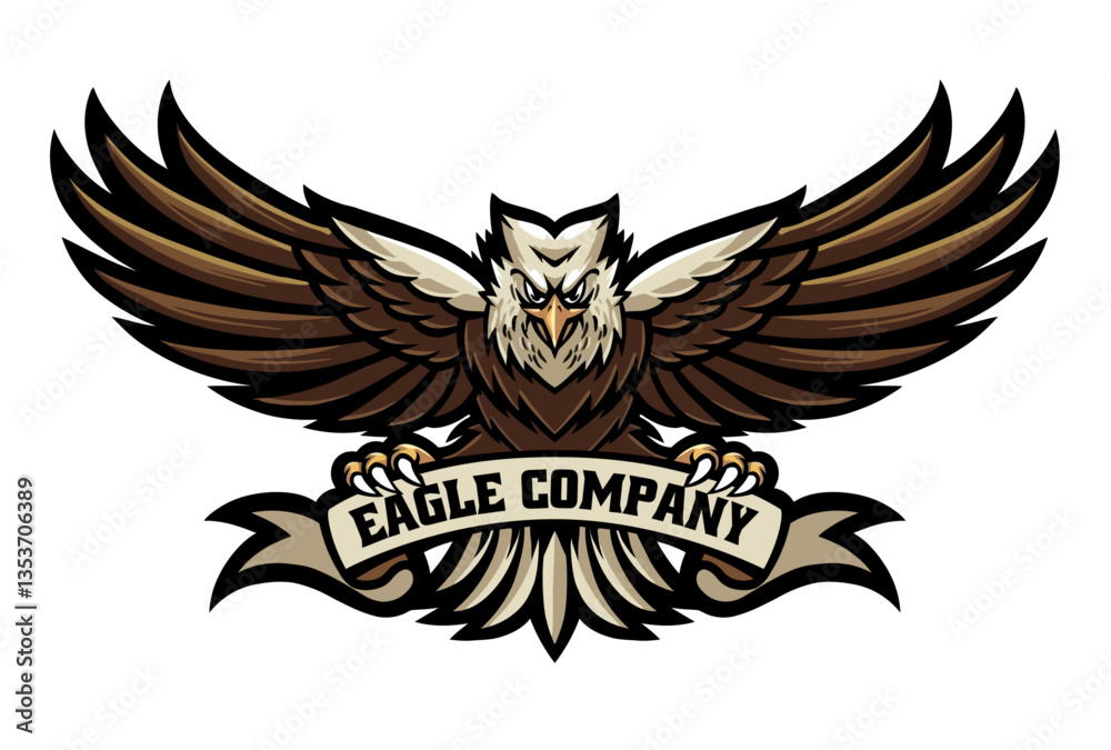 Obraz premium eagle shield with wings