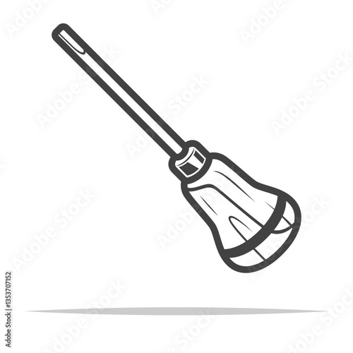 Bradawl tool outline icon transparent vector isolated