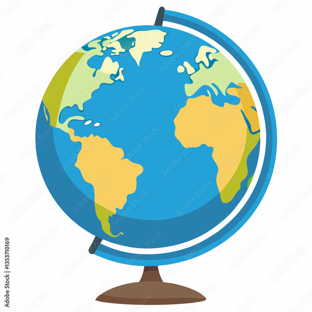 globe on white background