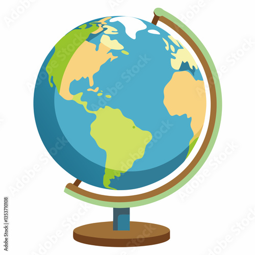 globe on white background